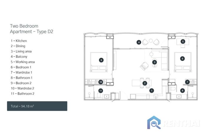 แปลนห้อง - Type-D2