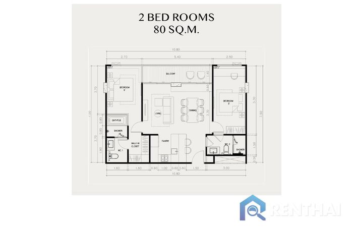 แปลนห้อง - Type-2Bedroom-2