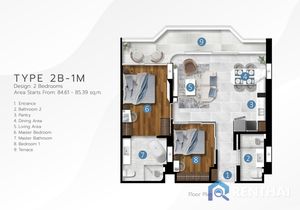 Кондо 2 сп. 85 кв.м. - фото 5