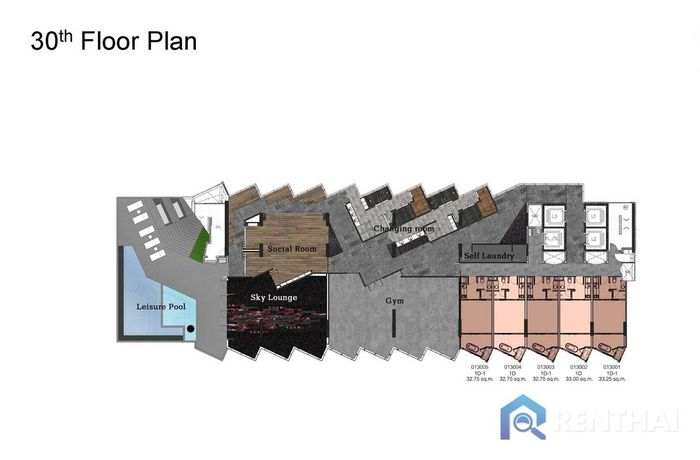 แบบแปลนชั้น - 30th