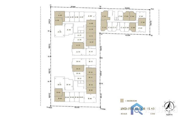 Floor Plans - 2ND-7TH -1BR