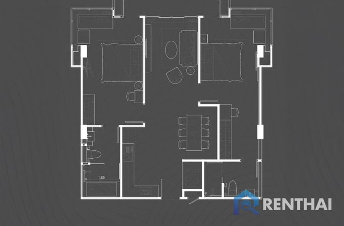 แปลนห้อง - 2 Bedrooms