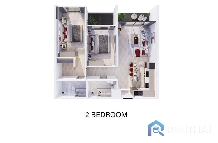 Планировка объектов - 2 bedrooms