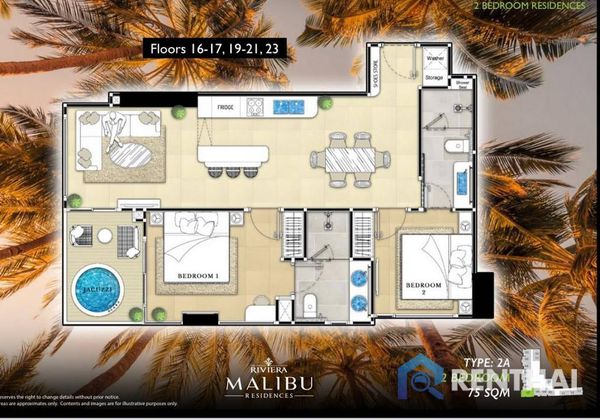 Condo 2 beds. 75 sq.m. - photo 2