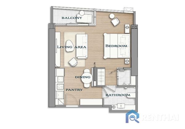 Condo 1 beds. 48 sq.m. - photo 5