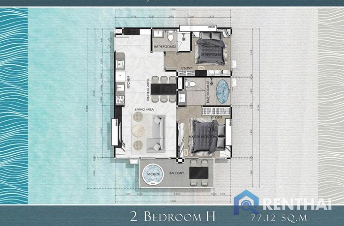 แปลนห้อง - 2BR-H
