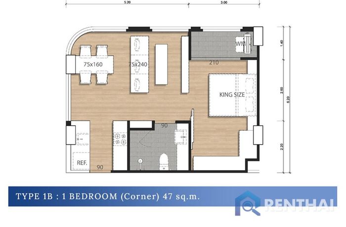 แปลนห้อง - Type-1br-B1