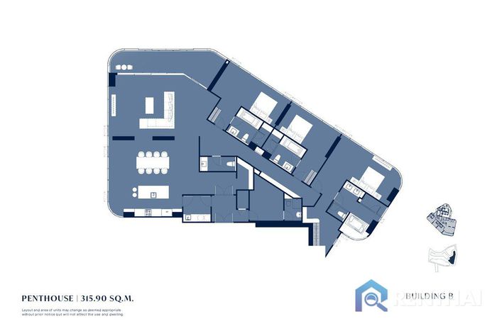 แปลนห้อง - B-Penthouse