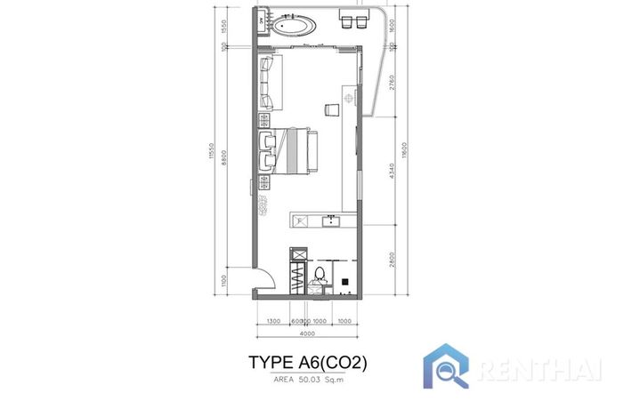 แปลนห้อง - Type A6(CO3)