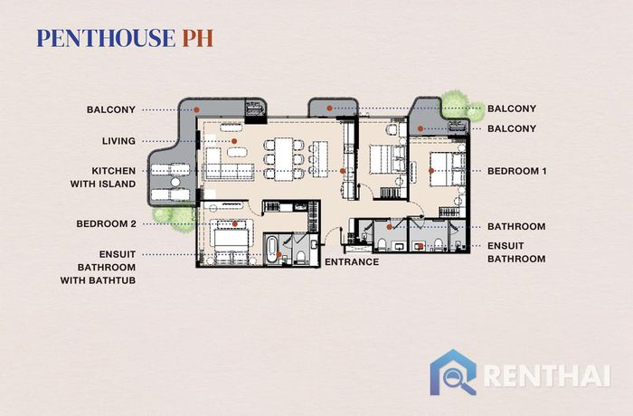 Планировка объектов - Penthouse