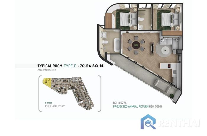 แปลนห้อง - Type-2beds-4