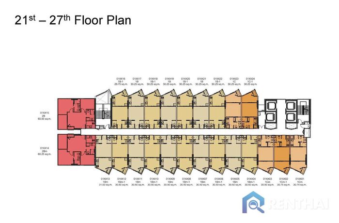 แบบแปลนชั้น - 21st-27th