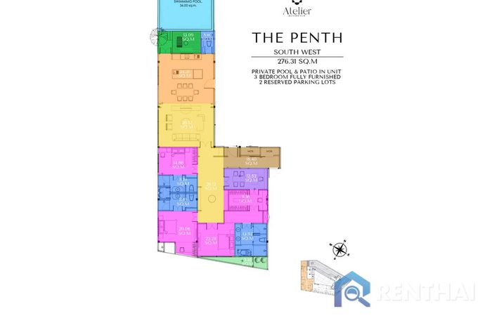 แปลนห้อง - Penthouse 276 sqm