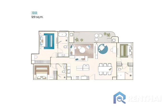 แปลนห้อง - Type 3 Bdroom