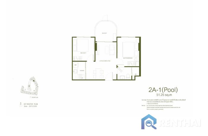 แปลนห้อง - 2 Bedrooms