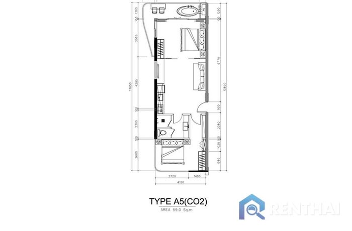 แปลนห้อง - Type A5(CO2)