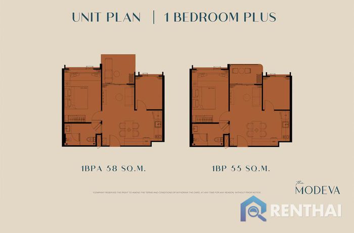 Планировка объектов - 1 bed-55-58