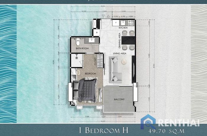 แปลนห้อง - 1BR-H