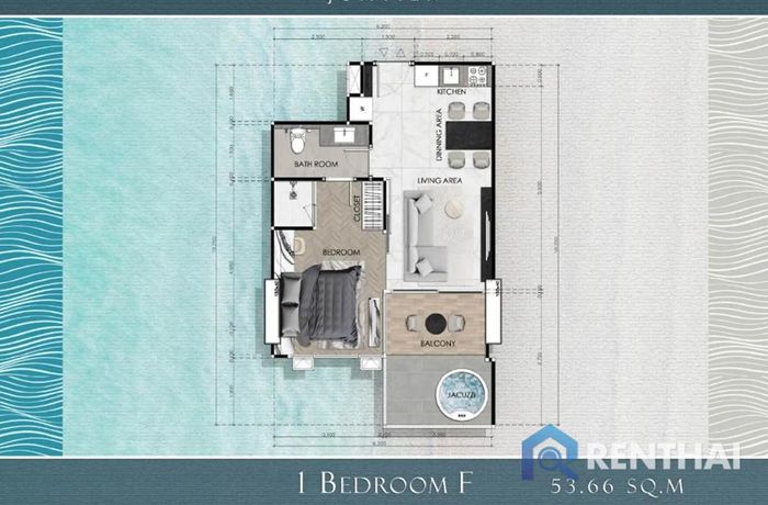 แปลนห้อง - 1BR-F