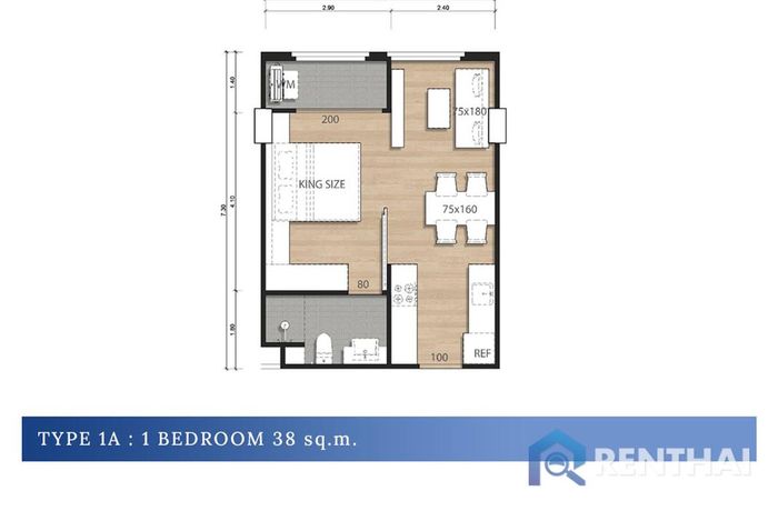 แปลนห้อง - Type-1br-A1
