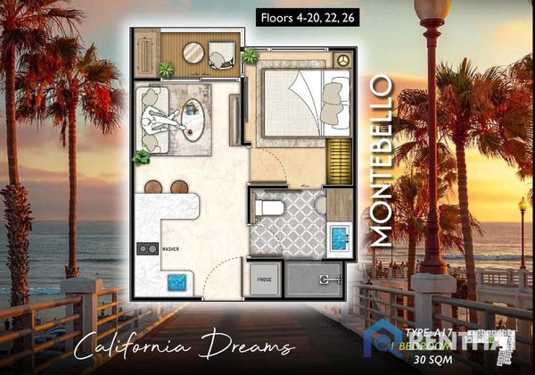 Condo 1 beds. 30 sq.m. - photo 1