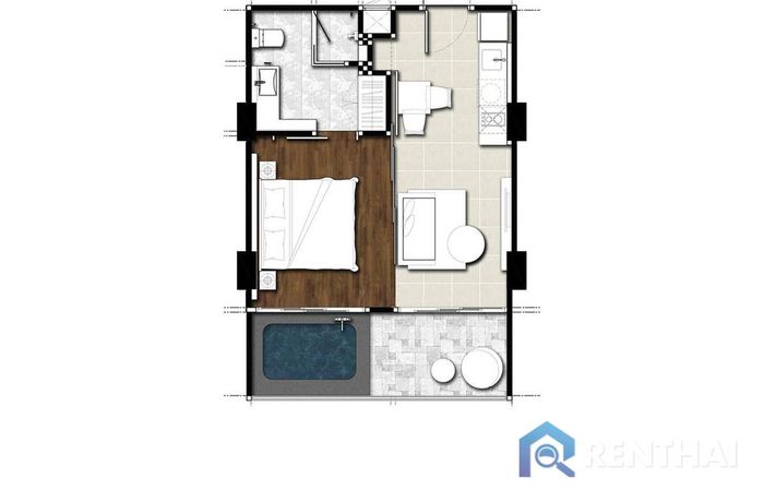 แปลนห้อง - 1 Bedroom B