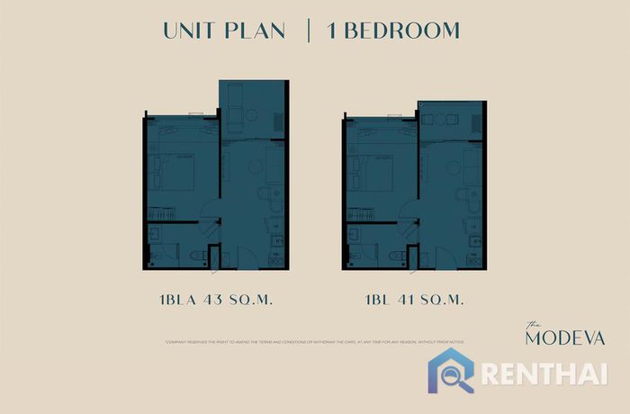 Планировка объектов - 1 bed-41-43