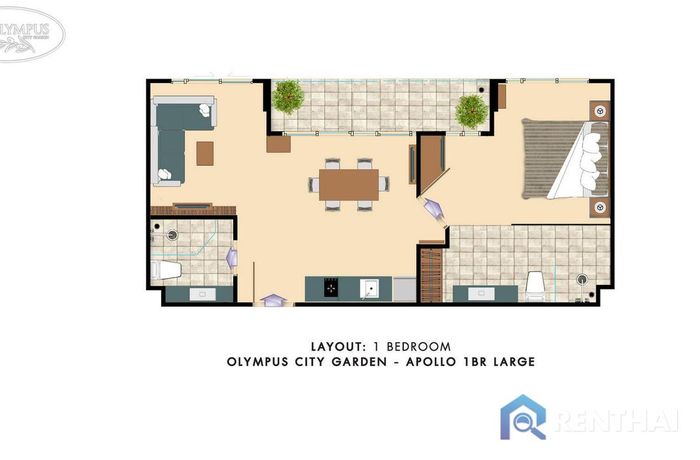 Планировка объектов - 1BR-L