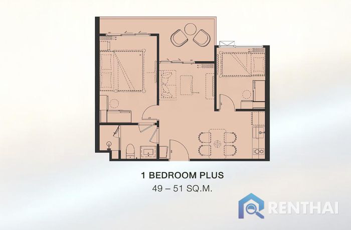 แปลนห้อง - 1 Bedroom Plus
