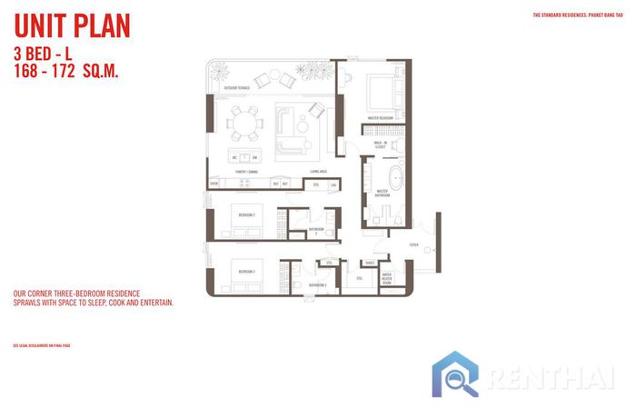 Планировка объектов - Type 3Beds Plus
