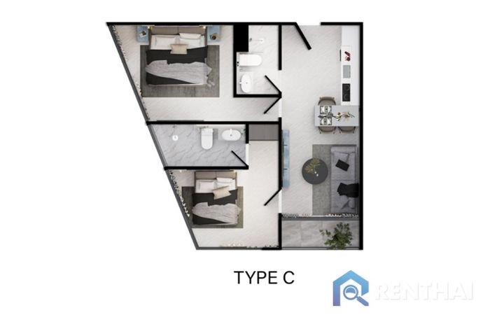 แปลนห้อง - Type C