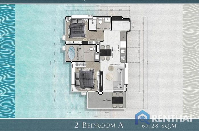 แปลนห้อง - 2BR-A