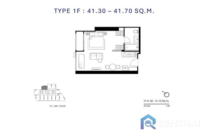 แปลนห้อง - Type-1F