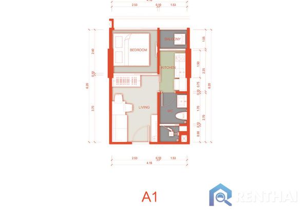 คอนโด สตูดิโอ 27 ตรม. - รูปภาพ 5