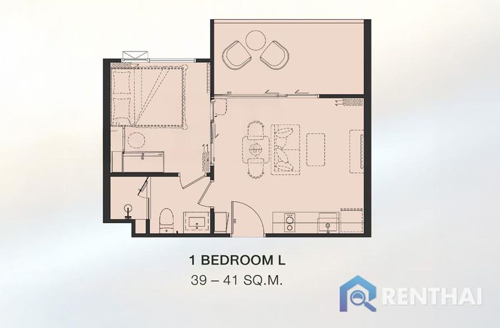 แปลนห้อง - 1 Bedroom L