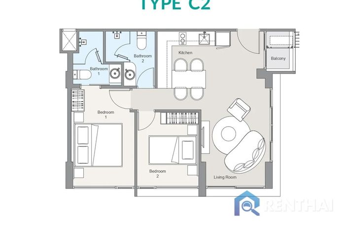 แปลนห้อง - Type C2