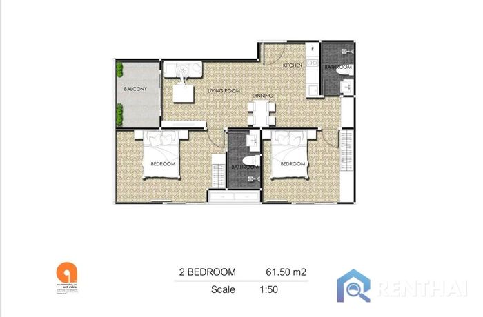 Планировка объектов - 2 Bedrooms