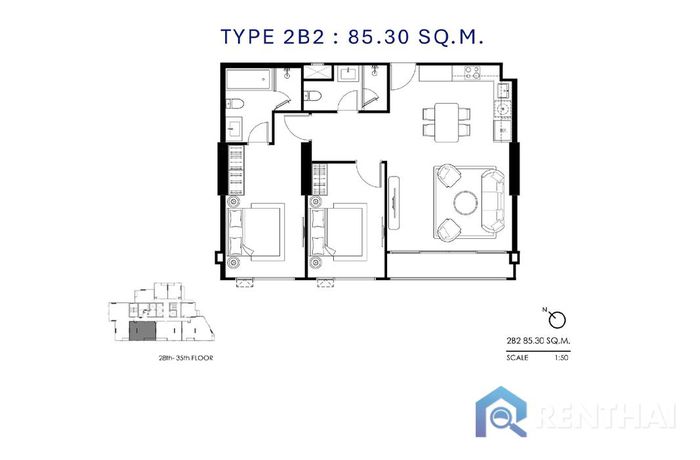 แปลนห้อง - Type-2B2