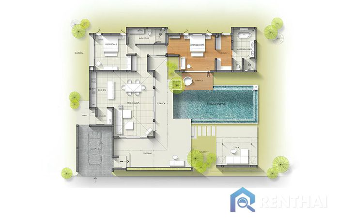 แปลนห้อง - 2 Bedrooms
