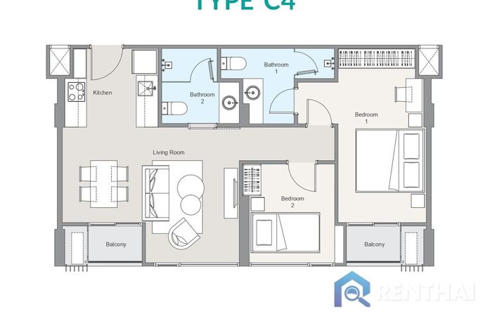 แปลนห้อง - Type C4