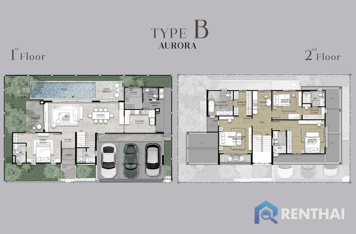 แปลนห้อง - Type-B Aurora