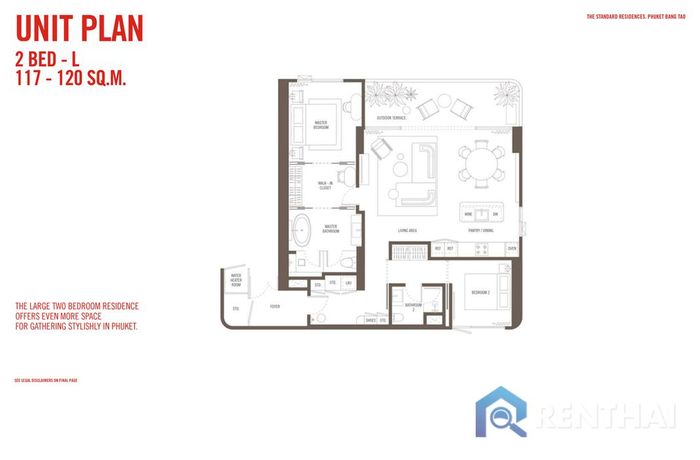 Планировка объектов - Type 2Beds Plus