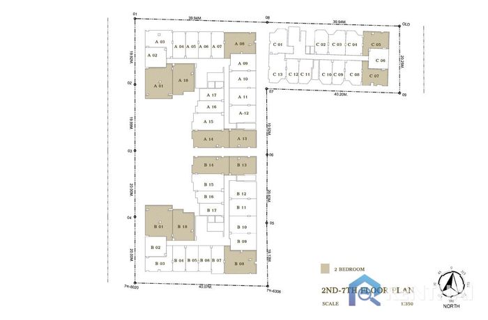 Floor Plans - 2ND-7TH -2BR