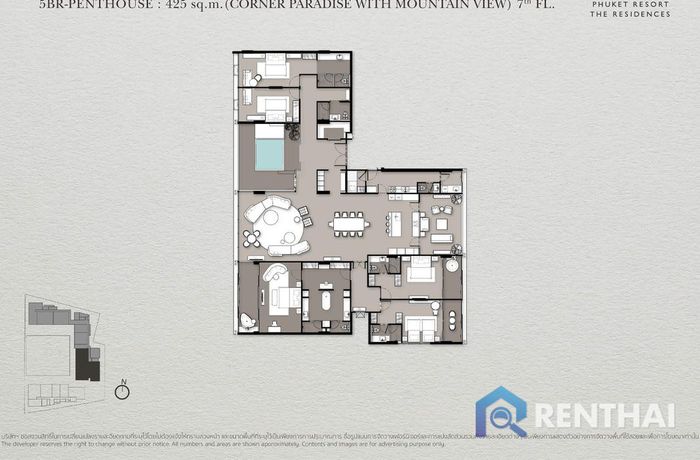 แปลนห้อง - 5 Bedroom