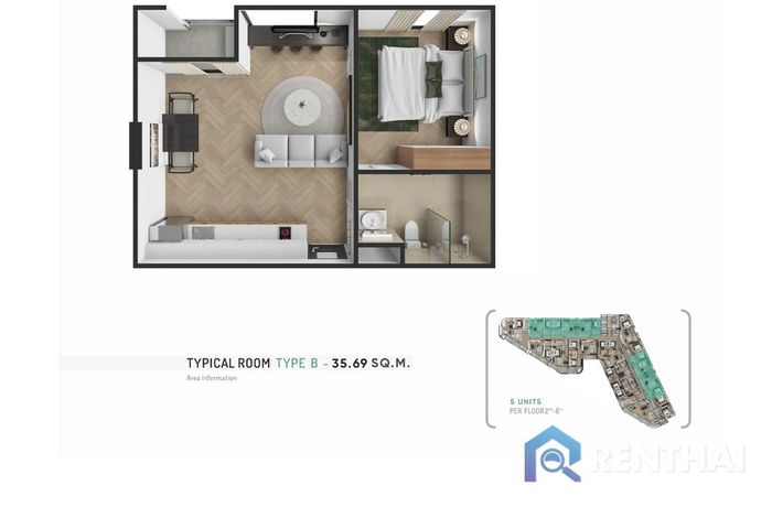 Планировка объектов - Type-1bed-1