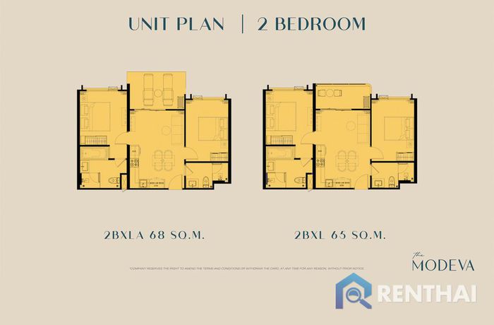 Планировка объектов - 2 beds-65-68