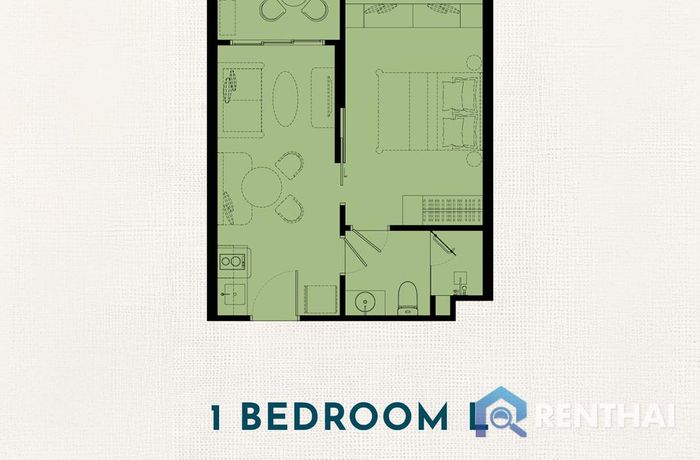 แปลนห้อง - 1 Bedroom