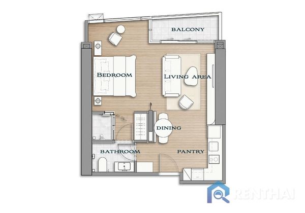 Кондо 1 сп. 48 кв.м. - фото 5