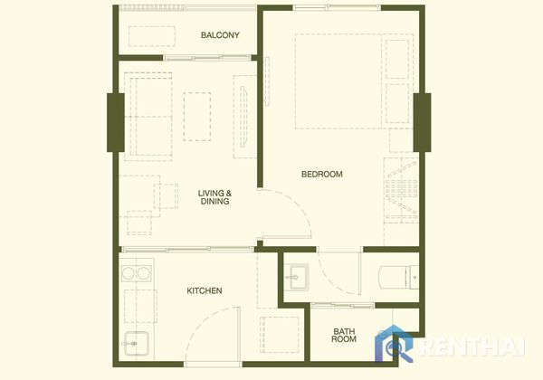 Кондо 1 сп. 31 кв.м. - фото 5