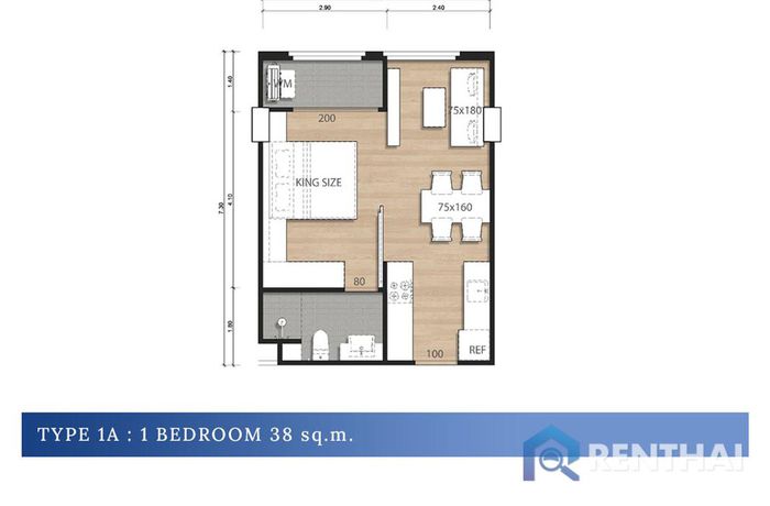 Планировка объектов - Type-1br-A1